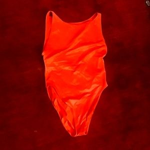 Orange leotard